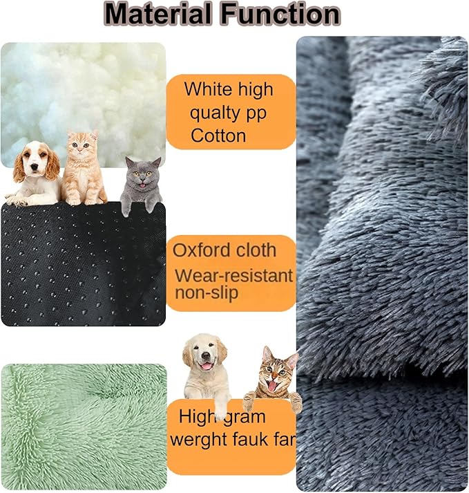 Dog Crate Mat, Dog Bed for Large Dogs, Comfy Fluffy Kennel Pad Anti-Slip for Dog beds & Furniture, Quilted Dog Bed for Pets for Medium/Small Dogs Cats (Color : Green 1, Size : 36x25)