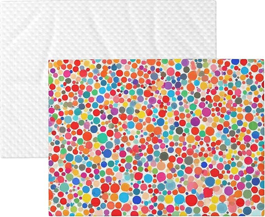 Waterproof Dog Blanket Soft Pet Blanket for Puppy Cat, Fleece Cat Throw Blankets for Furniture Bed Couch Sofa Reversible - Colorful Watercolor Dots