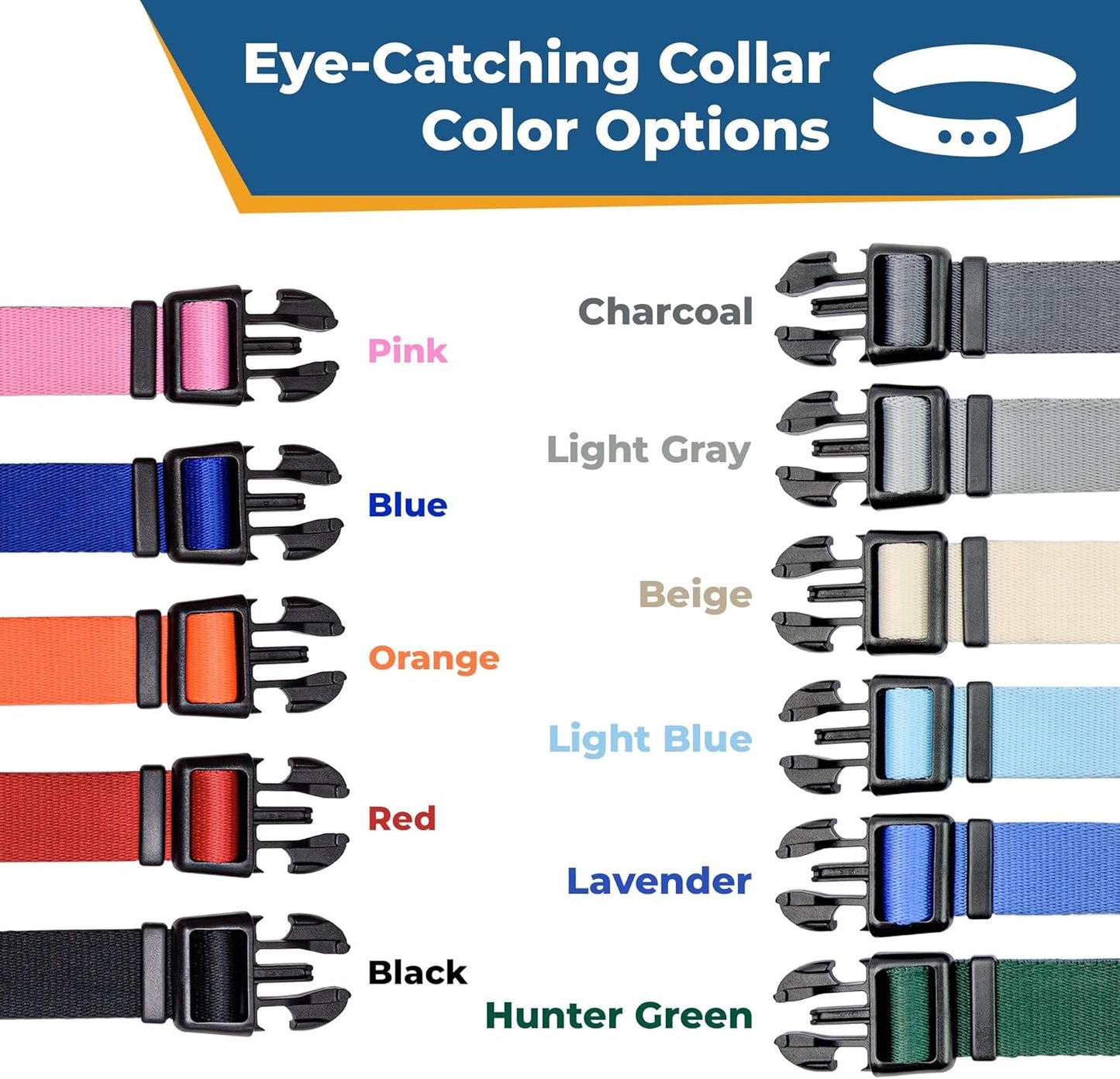 GoTags Personalized Dog Collar with Nameplate, Adjustable Dog Collar with Custom Engraved Slide On Pet ID Tag in Stainless Steel, Silent, No Noise Dog Tag (Beige, X-Small)