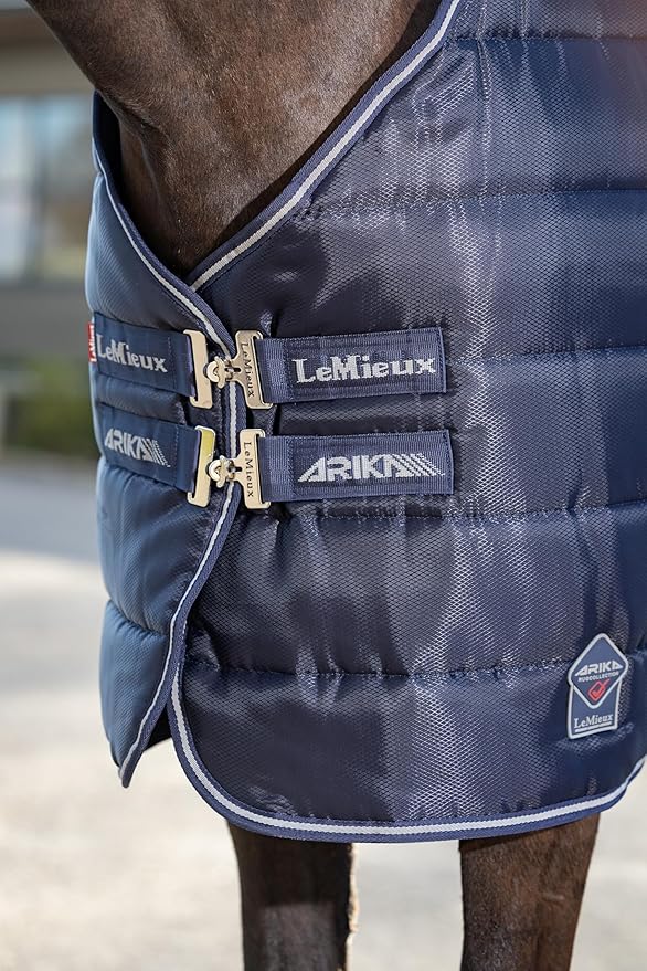 LeMieux Arika Stable-Tek 100g Blanket - Diamond Ripstop Outer - Breathable and Stain Repellent - Navy - 87"