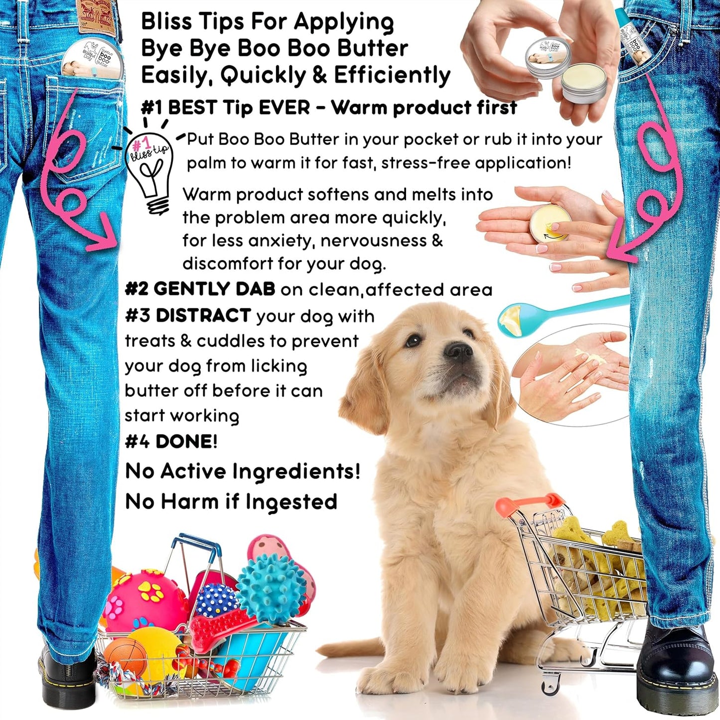 The Blissful Dog Rottweiler Boo Boo Butter, 16 oz.