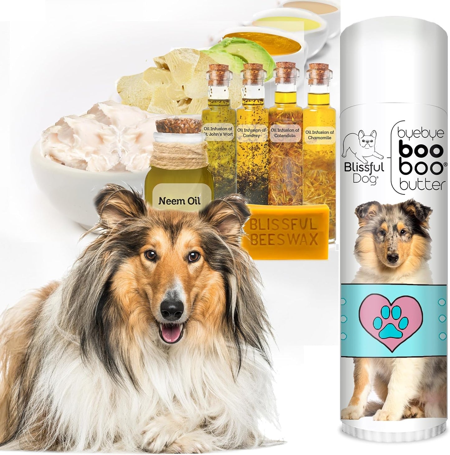 The Blissful Dog .50 oz Tube Collie Booboo Butter