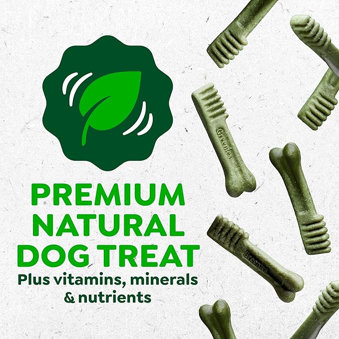 Greenies Veterinarian-Recommended Adult Natural Dental Dog Treats Petite Size, Blueberry Flavor, 12 oz. Pack, 20 Count