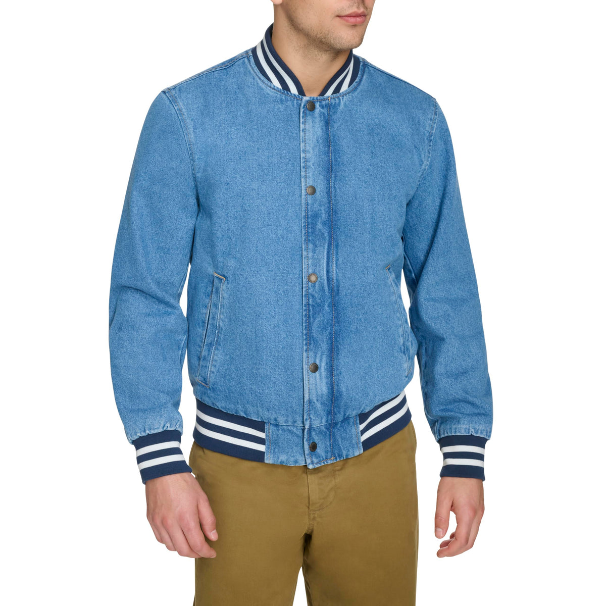 Levi's Men's Varsity Denim Bomber Jacket, Denim, Medium