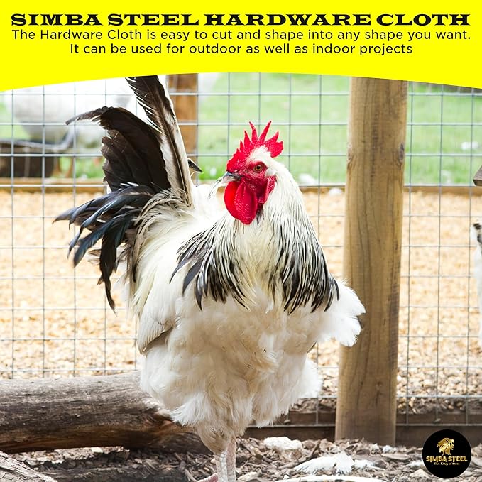 36” x 50 FT Hardware Cloth 1 inch Mesh 16 Gauge, Hot Dip Galvanised Wire Mesh, Rust Proof, Welded Cage Wire Rolls for Garden, Fence, Chicken, Rabbit, Pet Enclosures
