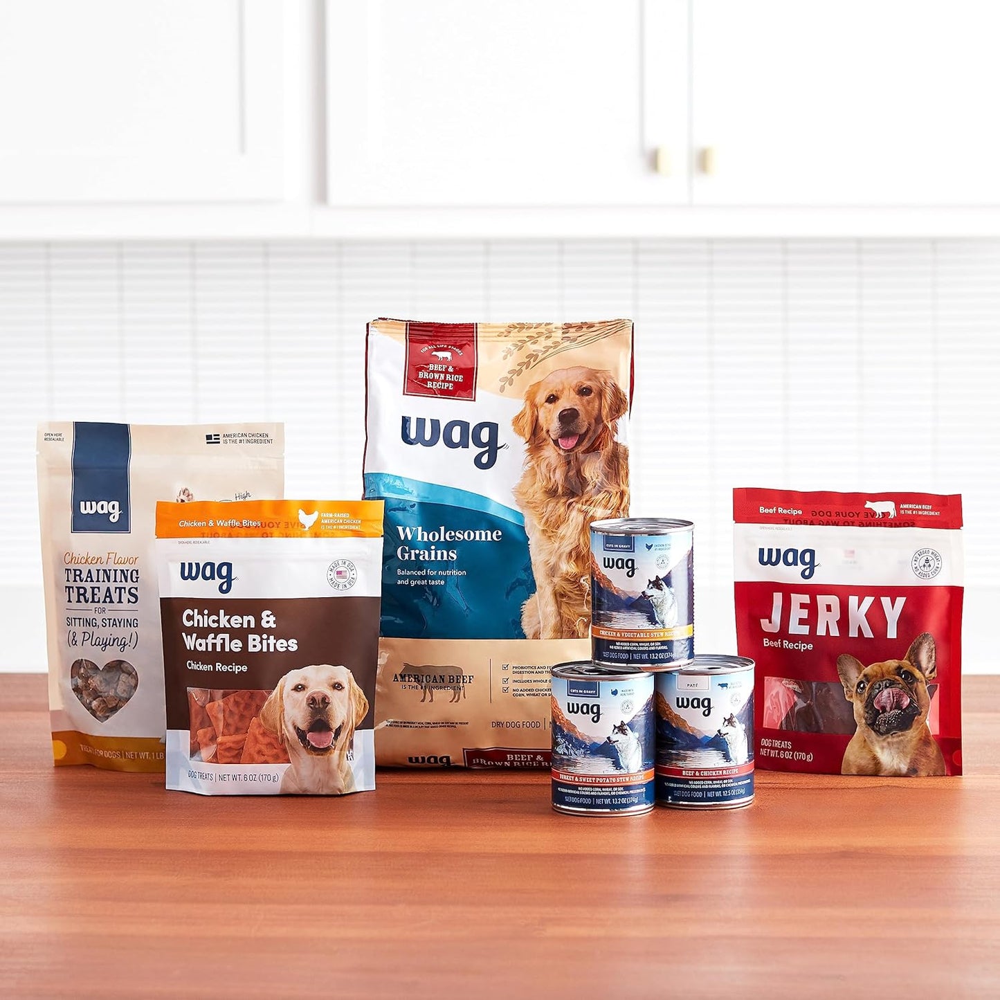 Amazon Brand – Wag Chicken Flavor Hip & Joint Training Treats for Dogs, 2 lb. Bag (32 oz)