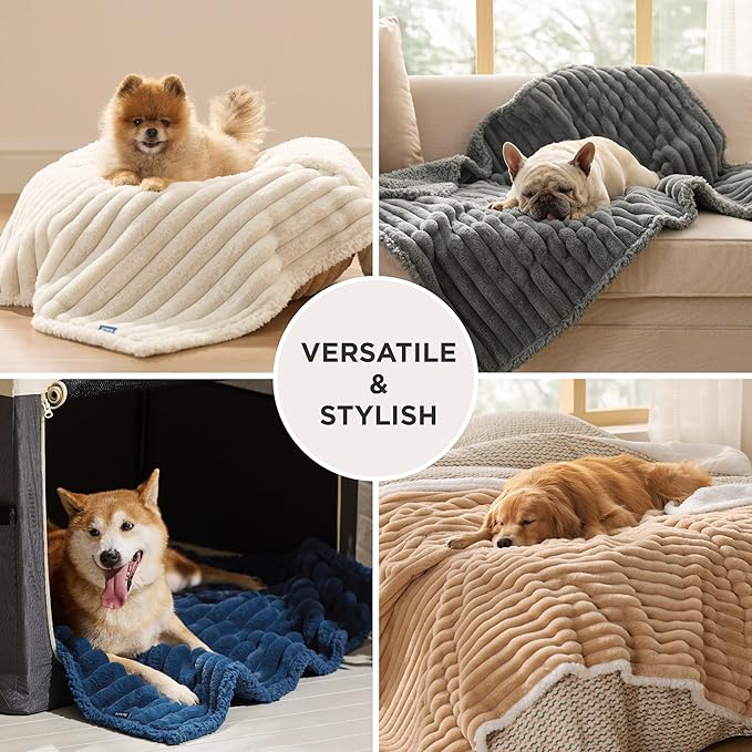 Bedsure Waterproof Dog Blankets and Washable Dog Bed