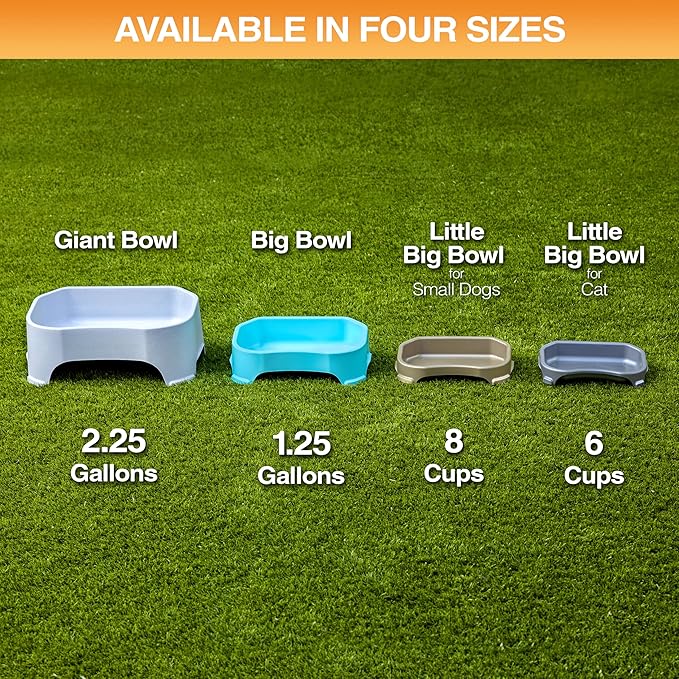 Neater Pet Brands Extra Large Water Bowl for Dogs, Outdoor Dog Water Bowl (1.25 Gallon XL Capacity), Big Trough Style Food Dish for Indoors or Outside, No Spill Large Dog Bowls, Vanilla Bean
